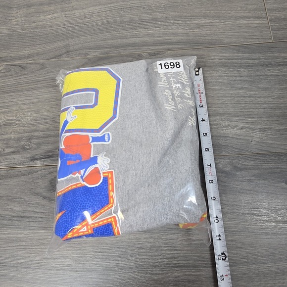 Naruto Shippuden Sweatshirt Mens M Gray N U  Hero Of The Hidden Leaf Long Sleeve - Picture 8 of 10